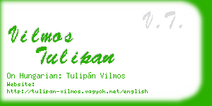 vilmos tulipan business card